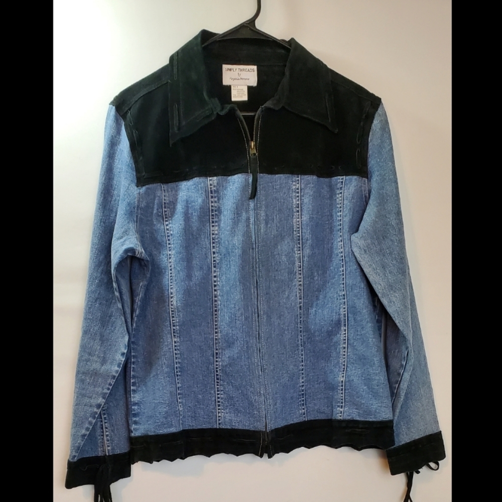 ***3 for $15 Denim & Leather Jacket Size Med
